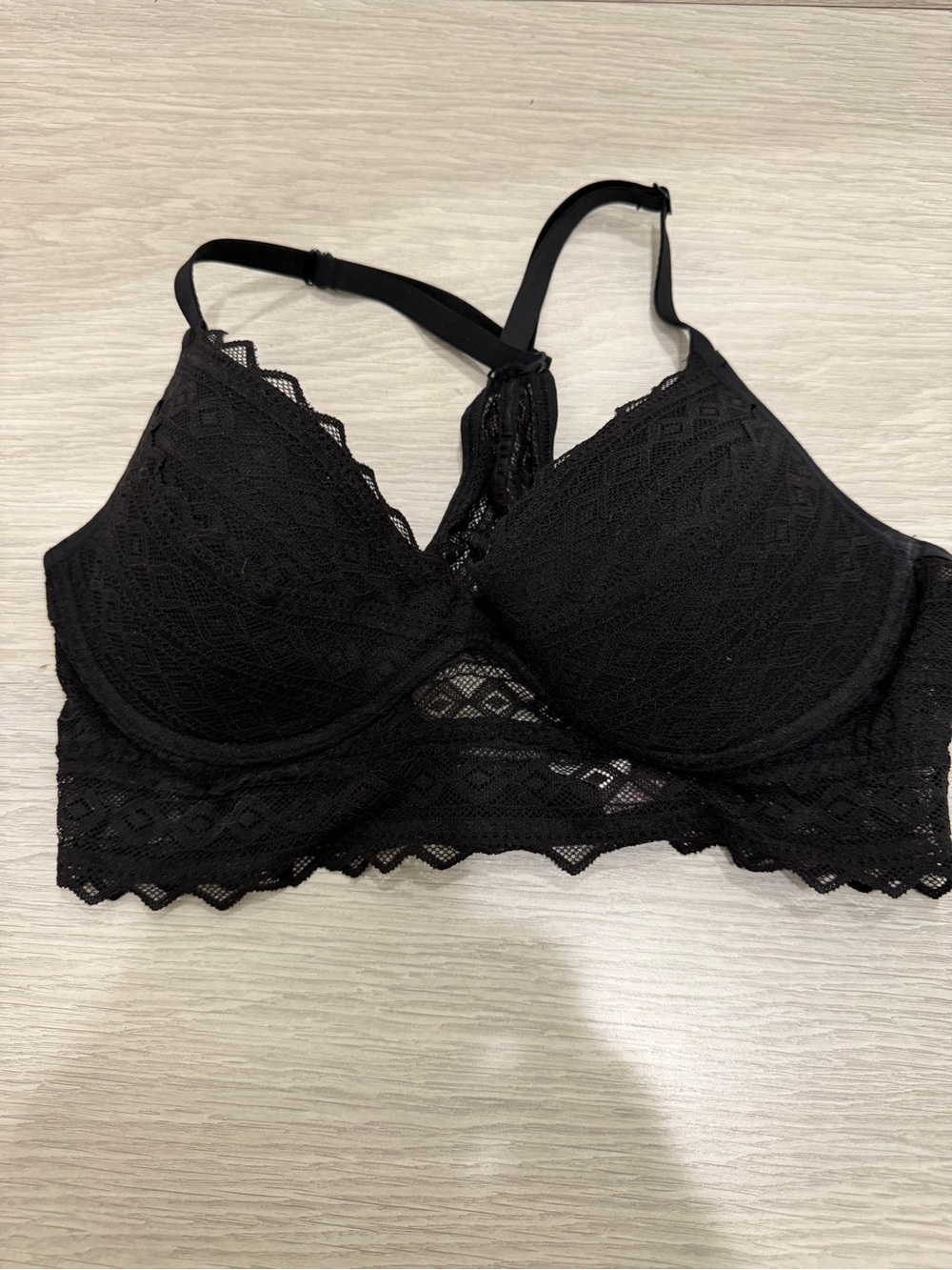 Pink by Victoria’s Secret Black Lace Push-Up Bralette